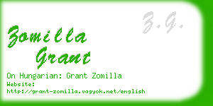 zomilla grant business card